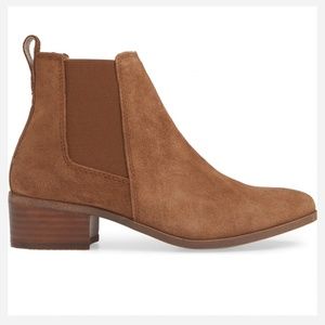 Steve Madden Cognac Suede Dover Slip-On Bootie